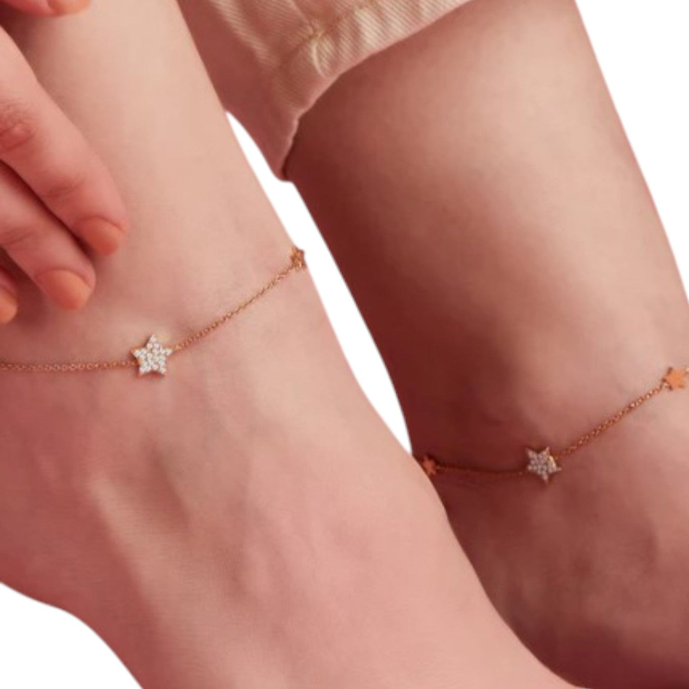 Star Drop 925 Sterling Silver Anklet By Kesardeep Impex For Women